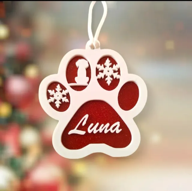 Huellas para arbor de Navidad personalizadas