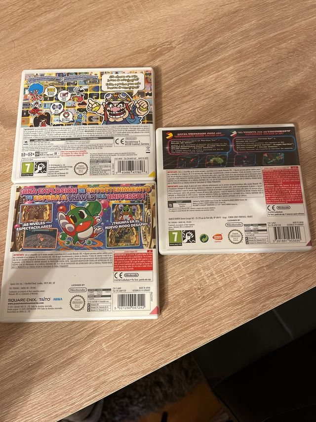Pack 3 Juegos Nintendo 3DS: Wario, Pac-Man, Puzzle
