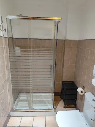 Mampara de ducha cristal y metal