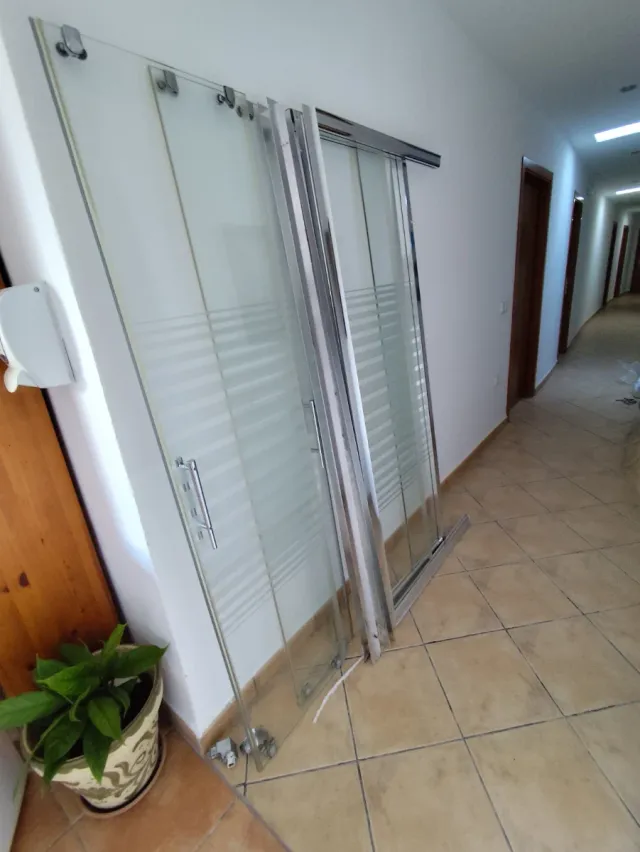 Mampara de ducha cristal y metal