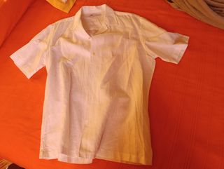 Camisa MANGO juvenil blanca manga corta