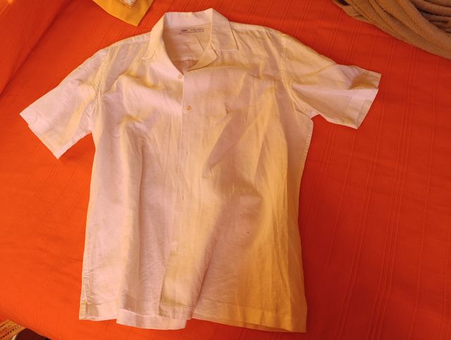 Camisa MANGO juvenil blanca manga corta