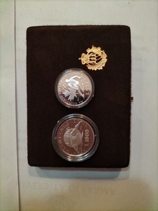 Dittico monete argento San Marino 1988