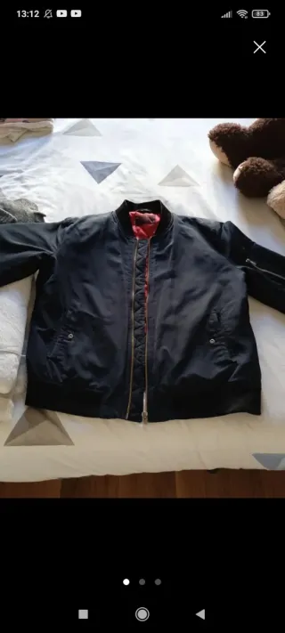 Cazadora Bomber Azul Oscuro