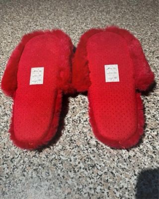 Pantofole donna rosse