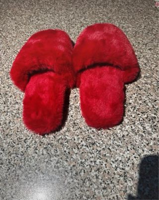 Pantofole donna rosse