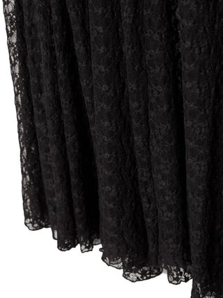 Falda midi de encaje negro