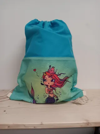 Mochila juvenil con estampado de sirena