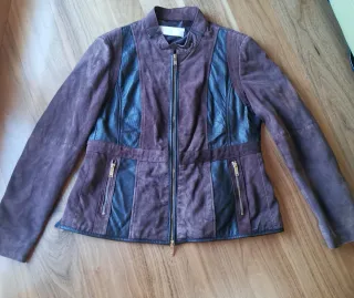 Chaqueta de mujer de ante y piel talla L