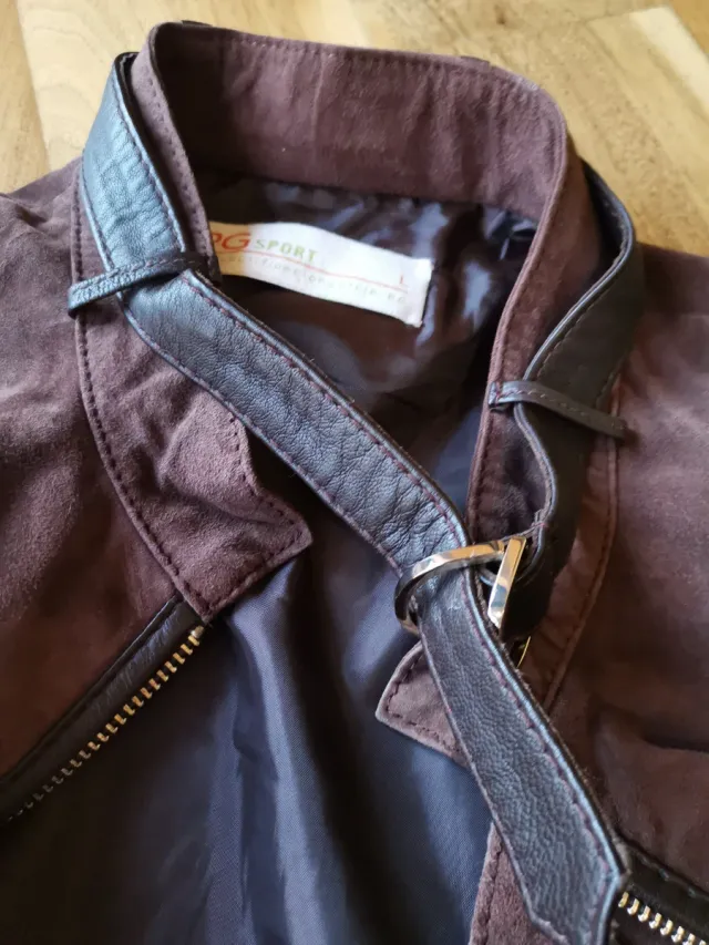 Chaqueta de mujer de ante y piel talla L