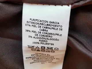 Chaqueta de mujer de ante y piel talla L