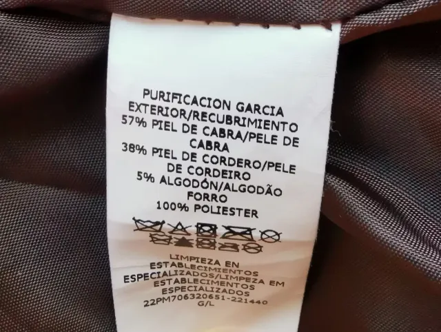 Chaqueta de mujer de ante y piel talla L