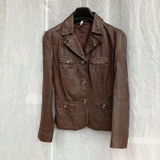 Giacca in pelle Part Two marrone