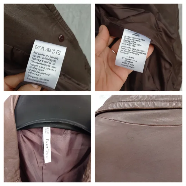 Giacca in pelle Part Two marrone