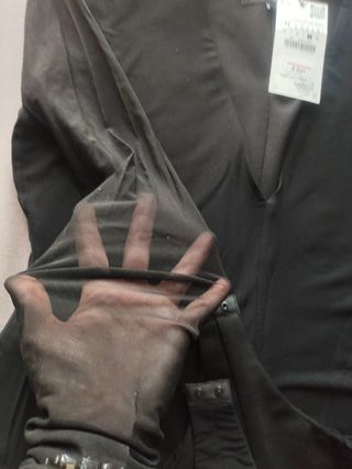 Body fiesta Zara negro gasa mangas talla única