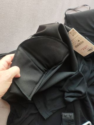 Body fiesta Zara negro gasa mangas talla única