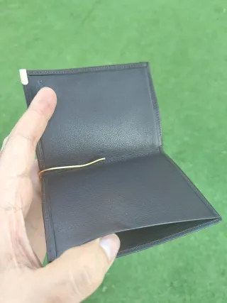 Tarjetero Billetera Loewe Piel Marrón y Dorado