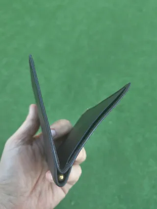 Tarjetero Billetera Loewe Piel Marrón y Dorado