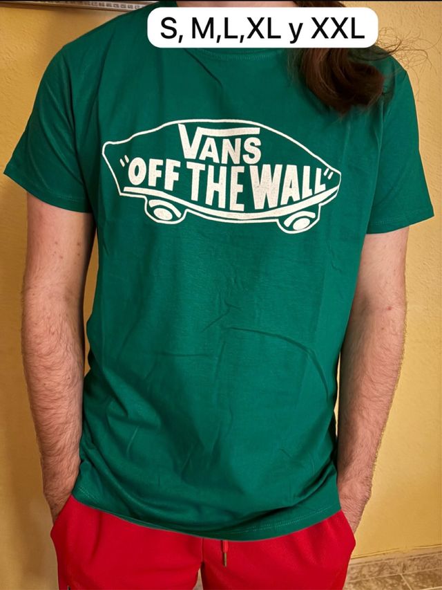 Camiseta Vans Off The Wall Verde Talla S-XXL