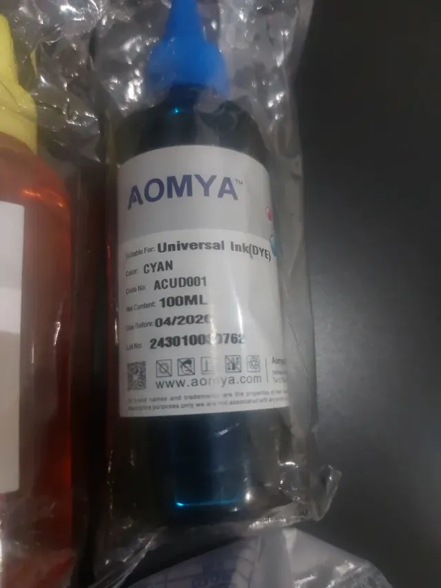 Tinta impresora AOMYA Cyan 100ml + Jeringas