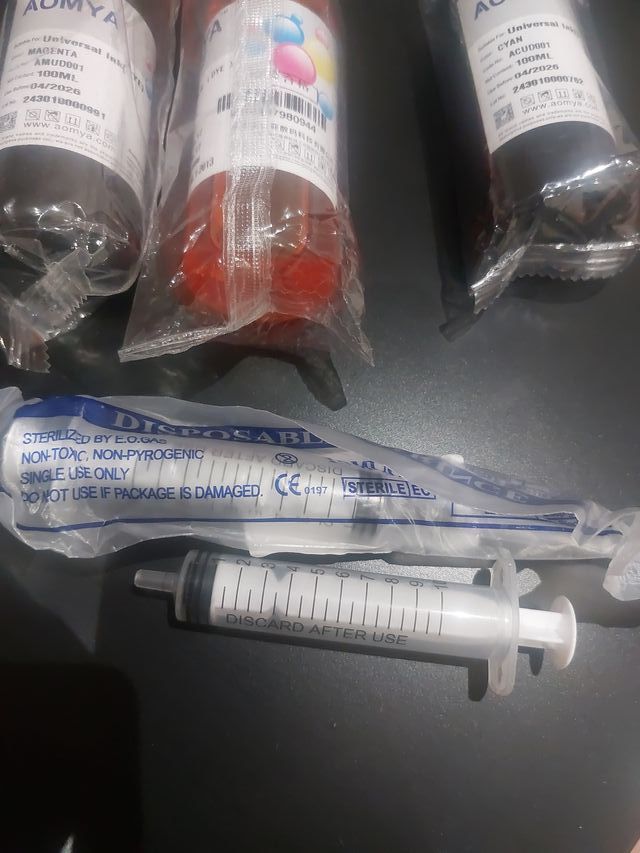 Tinta impresora AOMYA Cyan 100ml + Jeringas