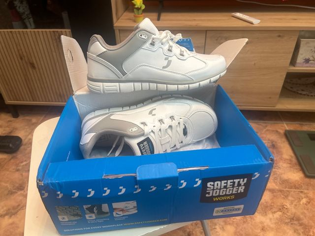 Zapatillas Seguridad Safety Jogger Blancas/Gris