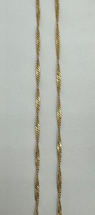 Cadena Singapour de oro de 18k, 7.62 g, 47 cm.