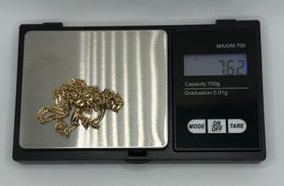 Cadena Singapour de oro de 18k, 7.62 g, 47 cm.