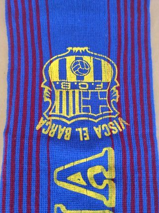 Sciarpa scarf vintage anni 80 calcio barcellona
