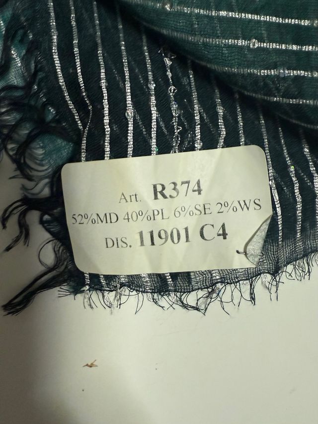 Sciarpa artigianale sfumata blu e verde acqua