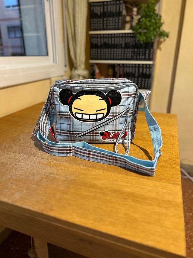 Bolso Pucca Cuadros Azul