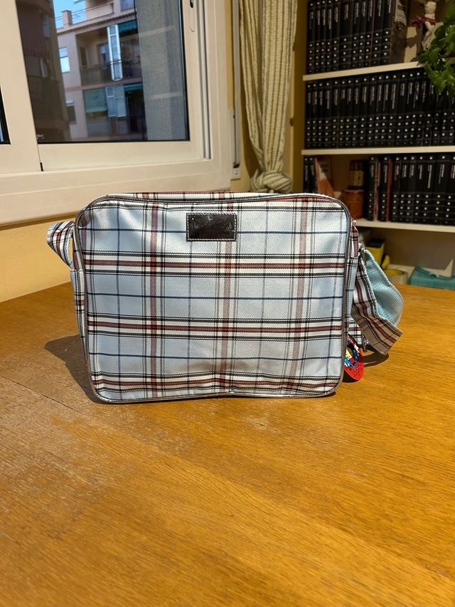 Bolso Pucca Cuadros Azul