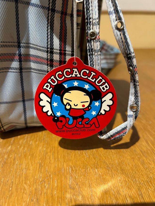 Bolso Pucca Cuadros Azul