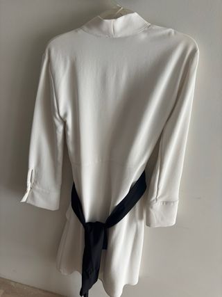 Vestido Zara Midi Blanco y Negro