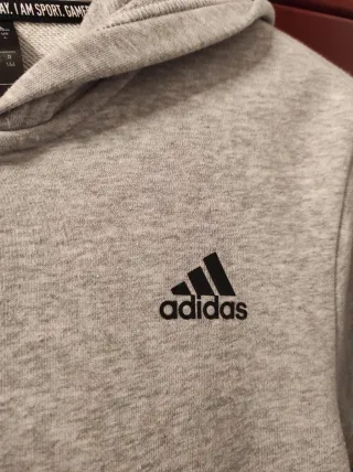 Sudadera Adidas Gris con Cremallera