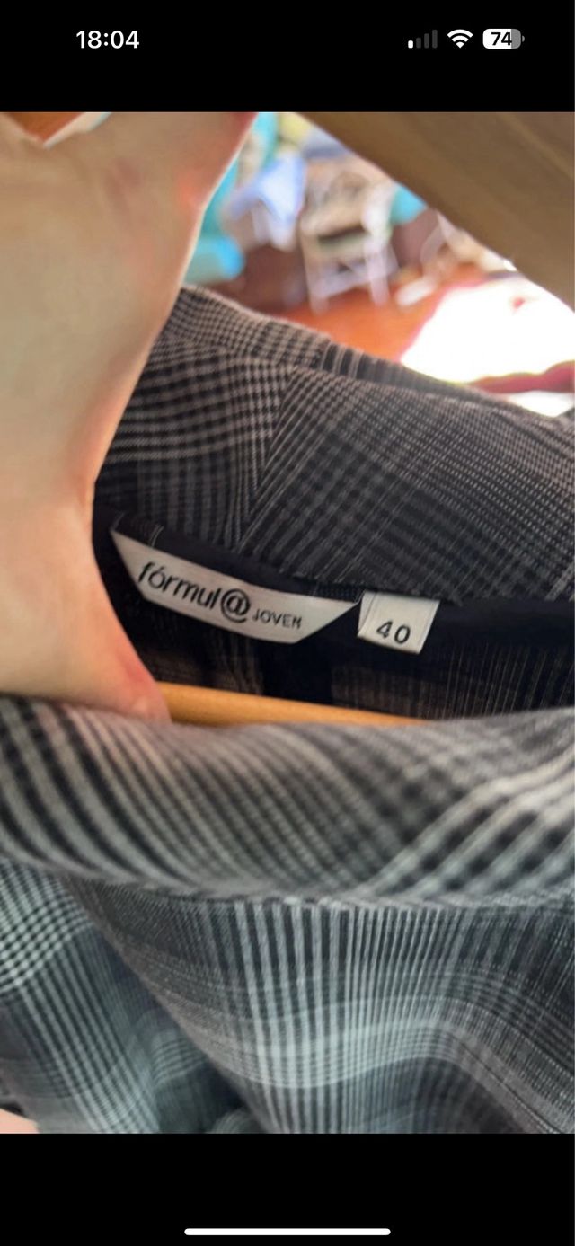 Vestido Fórmula Joven Negro/Gris vale para 38 y 40