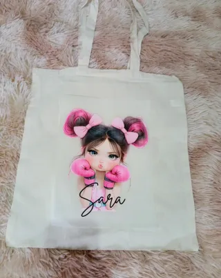 Comunión, regalo.Bolsa de tela personalizada