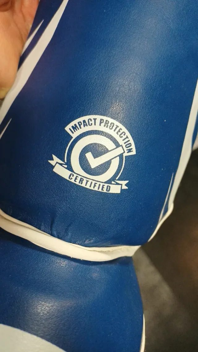 Espinilleras Dan Boxing Azul y Blanco