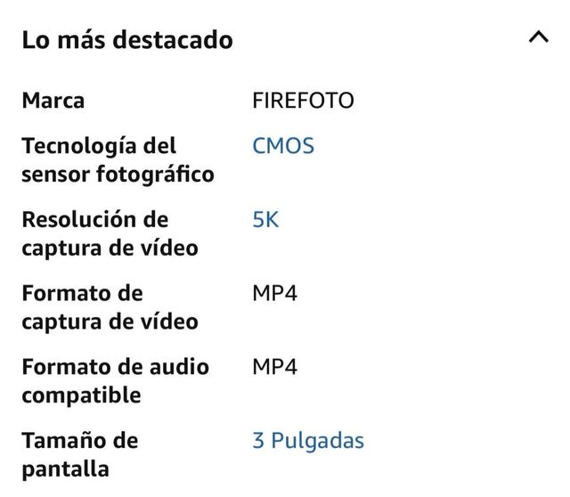 Videocámara 5K 56MP Doble Lente Negra