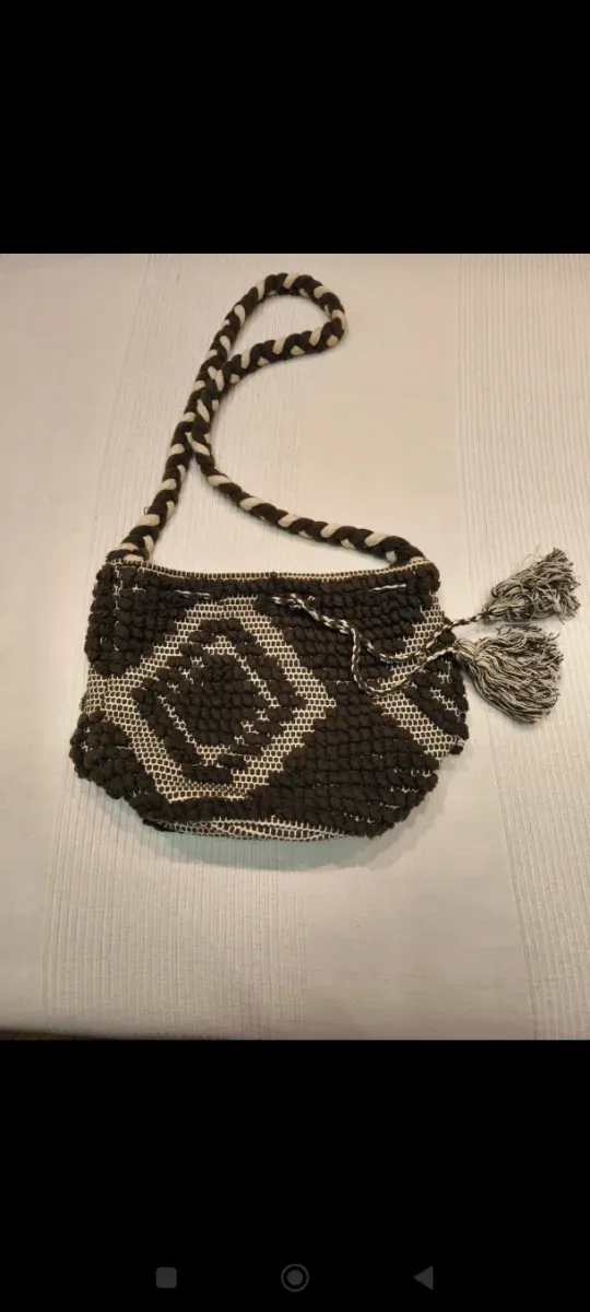 Bolso Kilim Gris/verde oscuro