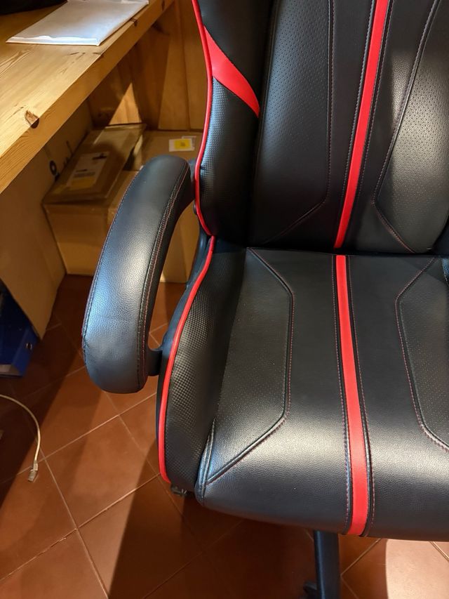 Silla Gaming Ergonómica ThunderX3 Negra/Roja