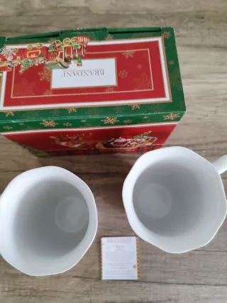 Set 2 Tazze Natale Brandani Porcellana