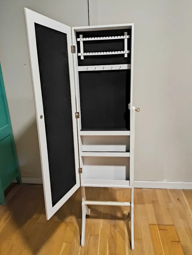 Espejo joyero de madera y cristal