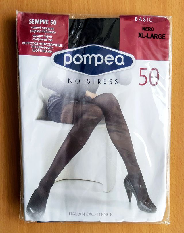 Collant Pompea No Stress 50 Den Nero XL