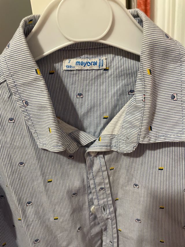 Camisa Mayoral Talla 7 Rayas y Dibujos