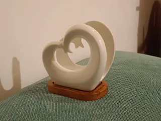 Porta tovaglioli Brandani cuore ceramica legno