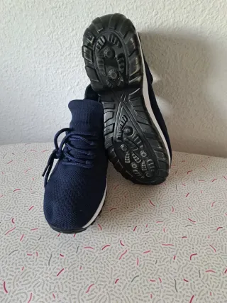 Zapatillas mujer deportivas azul y blanco