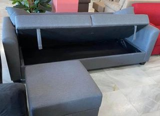 Sofá Cama Gris con Arcón - Envio gratis