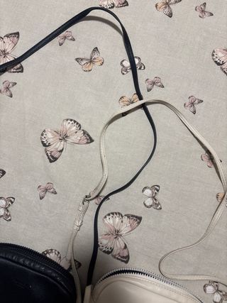 Pack 2 bolsos bandolera negro y beige