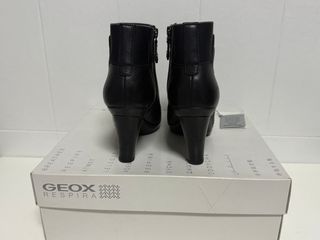 Geox Stivaletti Neri Pelle Tacco Alto